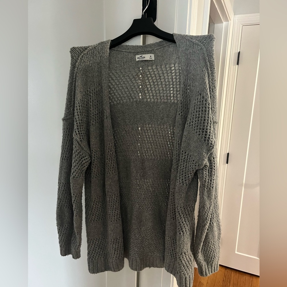 Hollister Gray Cardigan- Med
